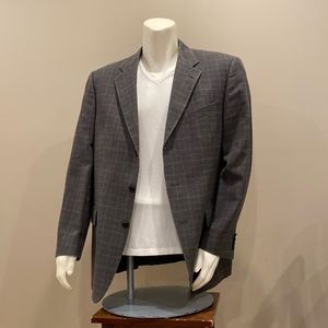 Joseph Abboud Brown/Gray Plaid Suit Jacket - Size 42R